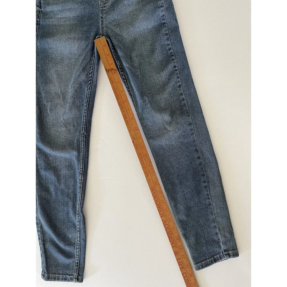 Free People Distressed Blue Denim Overalls Medium‎ Wash Size 26